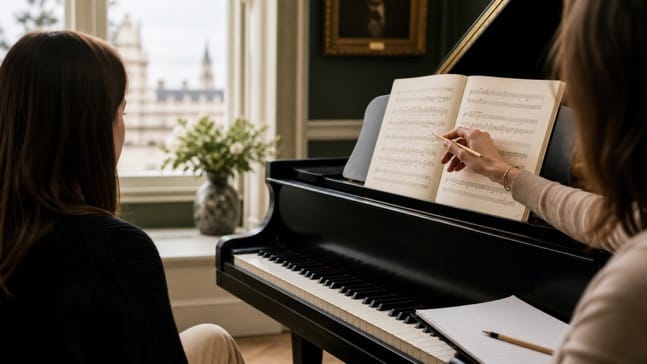 Modern piano teaching in a UK studio setting